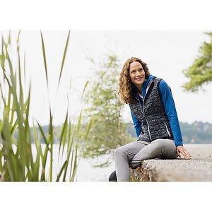 Cutter & Buck Rainier Recycled Insulated Printed Puffer Womens Full Zip Vest