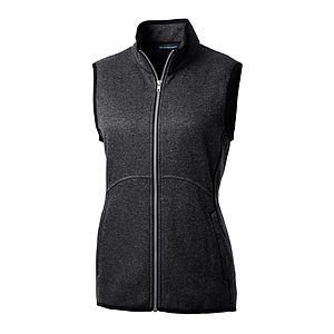 Cutter & Buck Mainsail Sweater-Knit Womens Full Zip Vest
