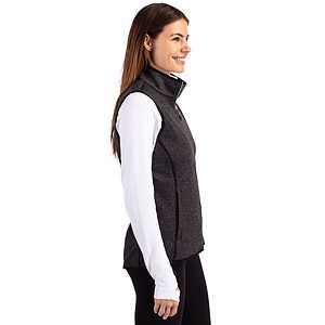 Cutter & Buck Mainsail Sweater-Knit Womens Full Zip Vest