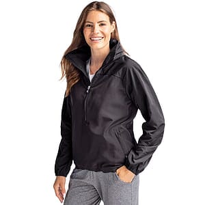 Cutter & Buck Charter Recycled Packable Womens Half Zip Anorak Jacket