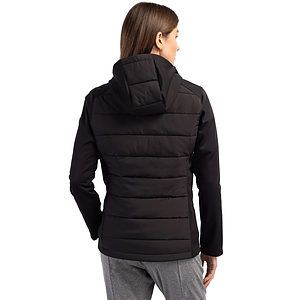 Cutter & Buck Evoke Recycled HoneycombFleece Womens Hybrid Full Zip Jacket