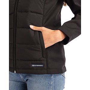 Cutter & Buck Evoke Recycled HoneycombFleece Womens Hybrid Full Zip Jacket