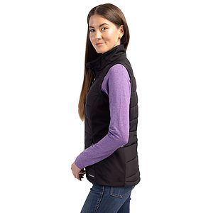 Cutter & Buck Evoke Recycled HoneycombFleece Womens Hybrid Full Zip Vest