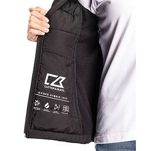 Cutter & Buck Evoke Recycled HoneycombFleece Womens Hybrid Full Zip Vest