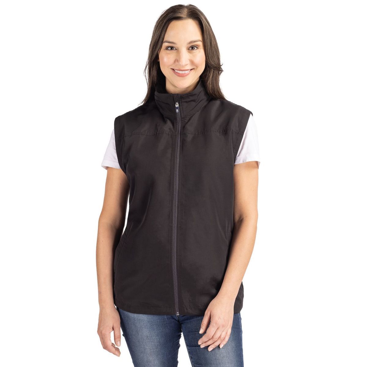 Cutter & Buck Charter Recycled Packable Womens Full Zip Vest