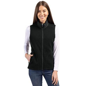 Cutter & Buck Cascade Epic Comfort Recycled Sherpa Fleece Womens Full Zip Vest