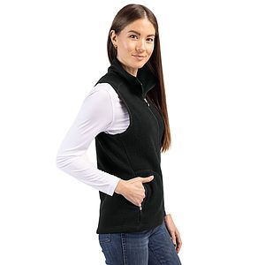 Cutter & Buck Cascade Epic Comfort Recycled Sherpa Fleece Womens Full Zip Vest