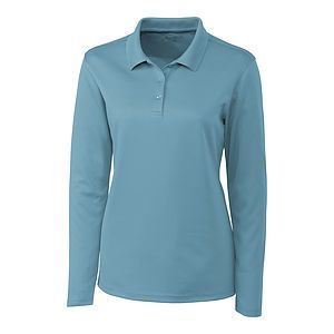 Clique Spin Solution-dyed Performance Pique Womens Long Sleeve Polo