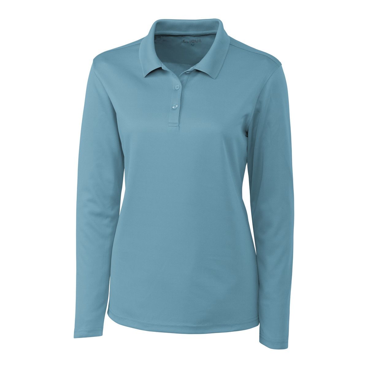 Clique Spin Solution-dyed Performance Pique Womens Long Sleeve Polo