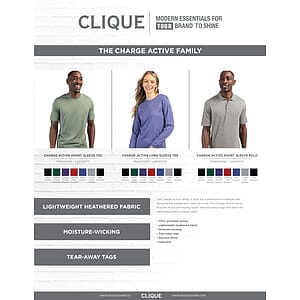 Clique Charge Active Jersey Womens Long Sleeve Tee