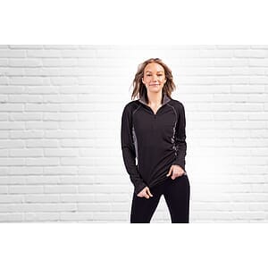 Clique Ice Pique Colorblock Tech Womens Half Zip