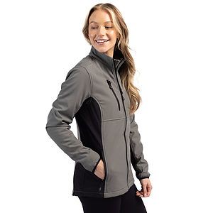 Clique Narvik Recycled Colorblock Stretch Softshell Womens Full Zip Jacket