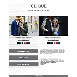 Clique Equinox Insulated Softshell Womens Full Zip Hooded Jacket