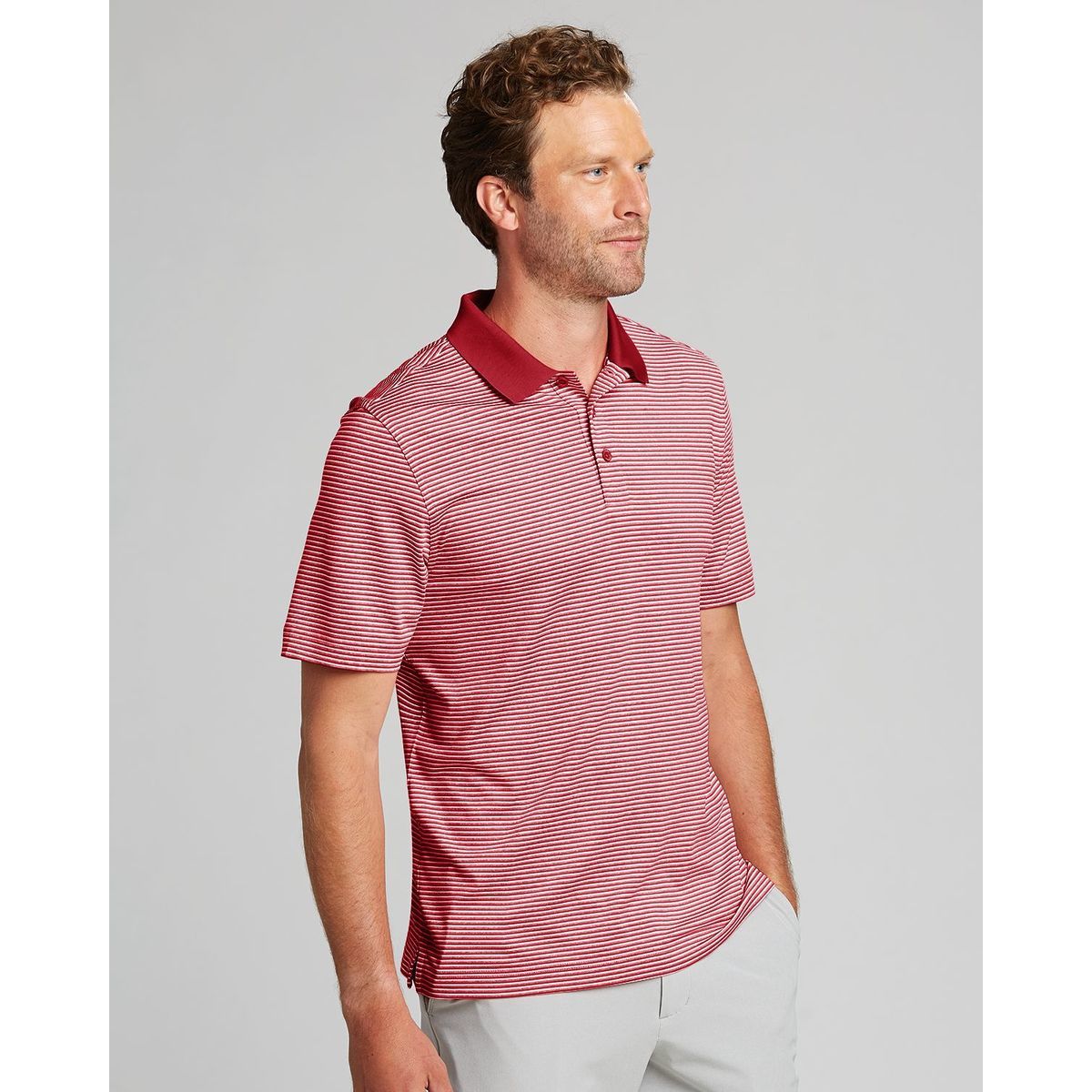 Cutter  Buck Forge Tonal Stripe Stretch Mens Big and Tall Polo Big  Tall