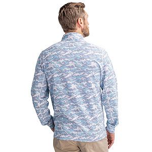 Cutter & Buck Traverse Recycled Smooth Stretch Mens Camo Quarter Zip Pullover