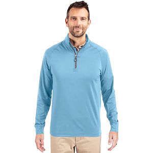 Cutter & Buck Adapt Recycled Soft Knit Stretch  Mens Quarter Zip Pullover