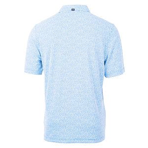 Cutter & Buck Virtue Recycled Botanical Print Featherlight Pique Mens  Polo