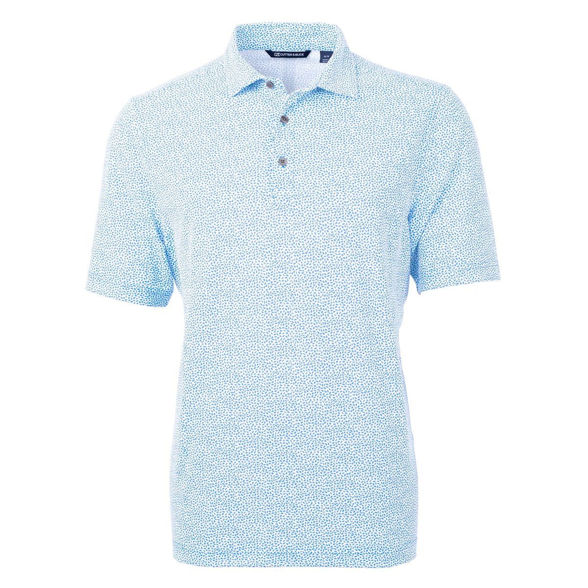 Cutter & Buck Virtue Recycled Botanical Print Featherlight Pique Mens  Polo