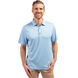 Cutter & Buck Forge Recycled Heather Stripe Four-Way Stretch Mens Big & Tall Polo Big & Tall