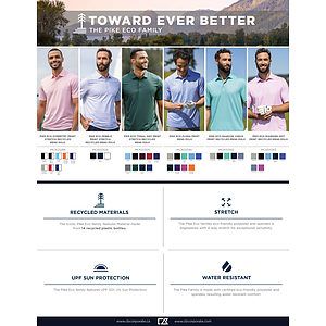 Cutter & Buck Pike Recycled Pebble Print Mens Polo