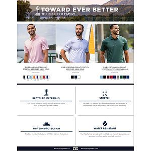 Cutter  Buck Pike Eco Tonal Geo Print Stretch Recycled Mens Polo