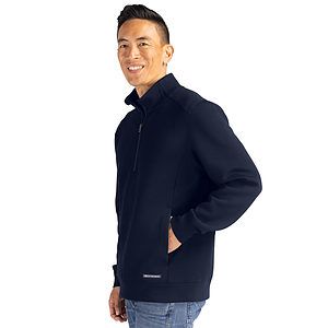Cutter & Buck Roam Recycled Buttery-Soft Knit Mens Quarter Zip Jacket