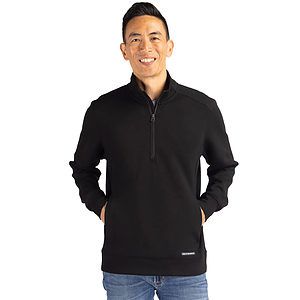 Cutter & Buck Roam Recycled Buttery-Soft Knit Mens Quarter Zip Jacket