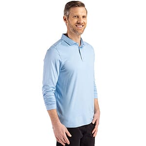 Cutter & Buck Coastline Recycled Double Peached Mens Long Sleeve Polo