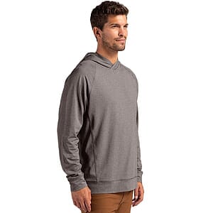 Cutter & Buck Adapt Recycled Soft Knit Stretch Mens Heathered Hooded Pullover