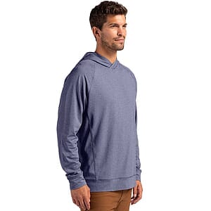 Cutter & Buck Adapt Recycled Soft Knit Stretch Mens Heathered Hooded Pullover