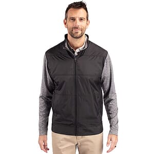 Cutter & Buck Stealth Recycled Hybrid Quilted Mens Windbreaker Jacket