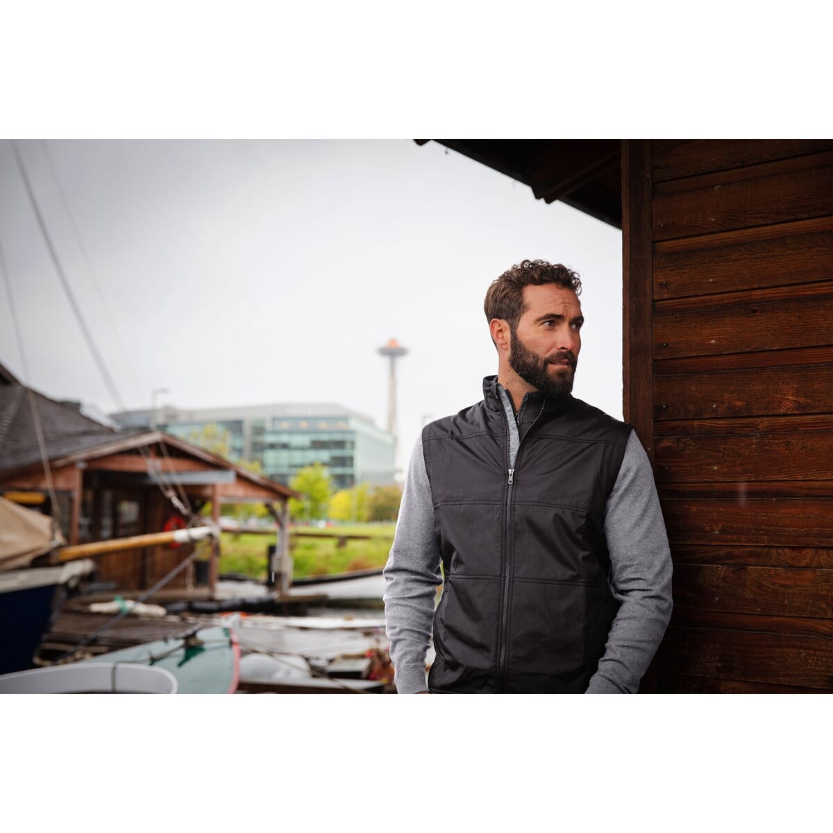 Cutter & Buck Stealth Recycled Hybrid Quilted Mens Windbreaker Jacket