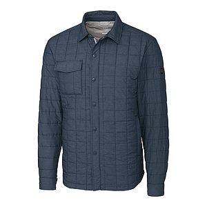 Cutter & Buck Rainier Recycled Insulated Puffer Mens Big & Tall Full Zip Shirt Jacket Big & Tall