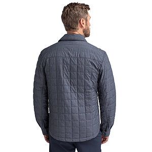 Cutter & Buck Rainier Recycled Insulated Puffer Mens Big & Tall Full Zip Shirt Jacket Big & Tall