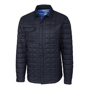 Cutter & Buck Rainier Recycled Insulated Puffer Mens Full Zip Shirt Jacket