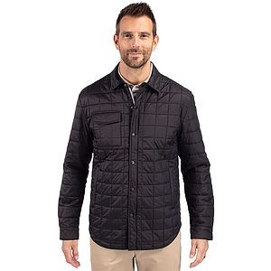Cutter & Buck Rainier Recycled Insulated Puffer Mens Full Zip Shirt Jacket