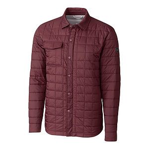 Cutter & Buck Rainier Recycled Insulated Puffer Mens Full Zip Shirt Jacket
