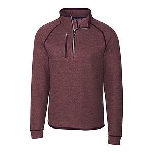Cutter & Buck Mainsail Sweater-Knit Mens Half Zip Jacket