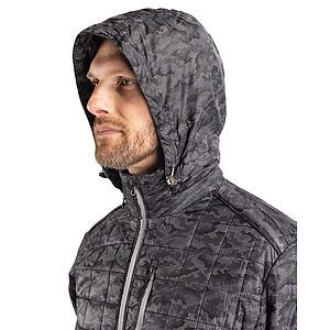 Cutter & Buck Rainier Recycled Insulated Printed Puffer Mens Full Zip Jacket