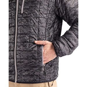 Cutter & Buck Rainier Recycled Insulated Printed Puffer Mens Full Zip Jacket