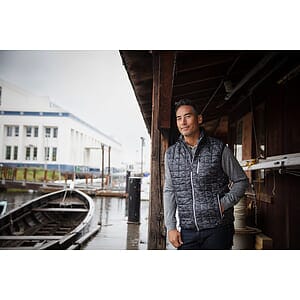 Cutter & Buck Rainier Recycled Insulated Printed Puffer Mens Full Zip Vest