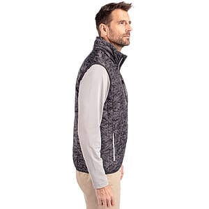Cutter & Buck Rainier Recycled Insulated Printed Puffer Mens Full Zip Vest