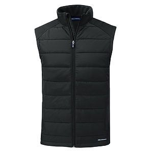 Cutter & Buck Evoke Recycled HoneycombFleece Mens Hybrid Full Zip Vest