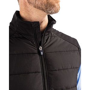 Cutter & Buck Evoke Recycled HoneycombFleece Mens Hybrid Full Zip Vest