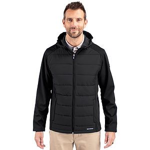 Cutter & Buck Evoke Recycled HoneycombFleece Mens Big & Tall Hybrid Full Zip Jacket Big & Tall