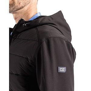 Cutter & Buck Evoke Recycled HoneycombFleece Mens Hybrid Full Zip Jacket