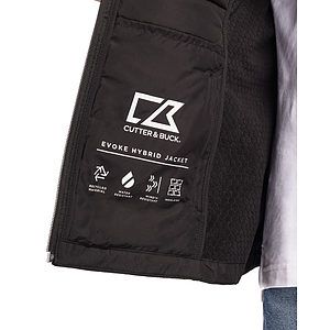 Cutter & Buck Evoke Recycled HoneycombFleece Mens Big & Tall Hybrid Full Zip Jacket Big & Tall