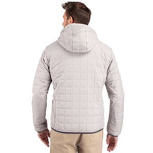 Cutter & Buck Rainier Recycled Insulated Puffer Mens Full Zip Hooded Jacket Jacket