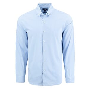 Cutter & Buck Skyline Recycled Gingham Mens Big & Tall Long Sleeve Button Down  Dress Shirt Big & Tall