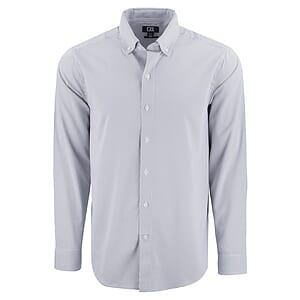 Cutter & Buck Skyline Recycled Pinstripe Mens Big & Tall Long Sleeve Button Down  Dress Shirt Big & Tall